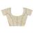 cream banarasi silk blend chanderi saree with blouse piece