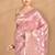 pink banarasi silk blend chanderi saree with blouse piece