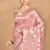 pink banarasi silk blend chanderi saree with blouse piece