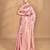 pink banarasi silk blend chanderi saree with blouse piece