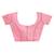 pink banarasi silk blend chanderi saree with blouse piece