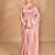 pink banarasi silk blend chanderi saree with blouse piece
