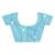 blue banarasi silk blend chanderi saree with blouse piece