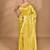 yellow banarasi silk blend chanderi saree with blouse piece