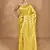 yellow banarasi silk blend chanderi saree with blouse piece