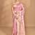 pink banarasi silk blend chanderi saree with blouse piece