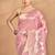 pink banarasi silk blend chanderi saree with blouse piece