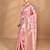 pink banarasi silk blend chanderi saree with blouse piece