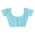 blue banarasi silk blend chanderi saree with blouse piece