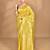 yellow banarasi silk blend chanderi saree with blouse piece