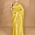 yellow banarasi silk blend chanderi saree with blouse piece