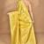 yellow banarasi silk blend chanderi saree with blouse piece