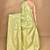 green banarasi silk blend chanderi saree with blouse piece