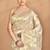 cream banarasi silk blend chanderi saree with blouse piece