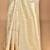 cream banarasi silk blend chanderi saree with blouse piece