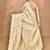 cream banarasi silk blend chanderi saree with blouse piece