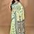 light green chanderi silk blend saree with blouse piece