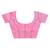 pink chanderi silk blend saree with blouse piece