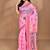 yellow chanderi silk blend saree with blouse piece