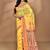 yellow chanderi silk blend saree with blouse piece