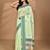 light green chanderi silk blend saree with blouse piece