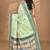 light green chanderi silk blend saree with blouse piece