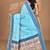 blue chanderi silk blend saree with blouse piece