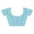 blue chanderi silk blend saree with blouse piece