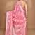 pink chanderi silk blend saree with blouse piece