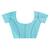 blue chanderi silk blend saree with blouse piece