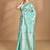 light green chanderi silk blend saree with blouse piece