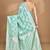 light green chanderi silk blend saree with blouse piece