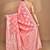 peach chanderi silk blend saree with blouse piece