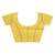 yellow chanderi silk blend saree with blouse piece
