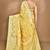yellow chanderi silk blend saree with blouse piece