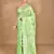 green chanderi silk blend saree with blouse piece