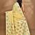 yellow chanderi silk blend saree with blouse piece