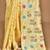 yellow chanderi silk blend saree with blouse piece