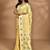 cream chanderi silk blend saree with blouse piece