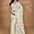 cream chanderi silk blend saree with blouse piece