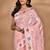 pink chanderi silk blend saree with blouse piece