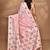 pink chanderi silk blend saree with blouse piece