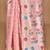 pink chanderi silk blend saree with blouse piece
