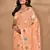 peach chanderi silk blend saree with blouse piece