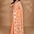 peach chanderi silk blend saree with blouse piece