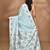 blue chanderi silk blend saree with blouse piece