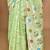 light green chanderi silk blend saree with blouse piece