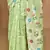 light green chanderi silk blend saree with blouse piece