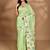 light green chanderi silk blend saree with blouse piece