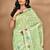 light green chanderi silk blend saree with blouse piece